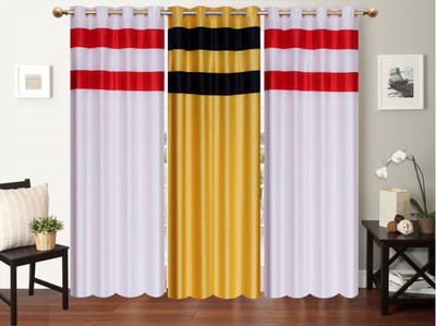

Furnishing Zone 213 cm (7 ft) Polyester Door Curtain (Pack Of 3)(Plain, Multicolor)
