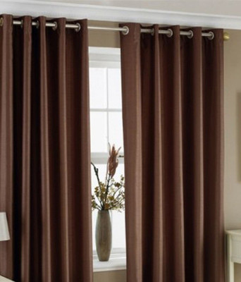 

Alagh Fashions 212 cm (7 ft) Polyester Door Curtain Single Curtain(Plain, Brown)