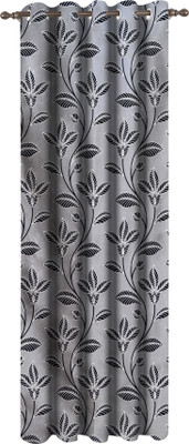 Dreamscape 213 cm (7 ft) Polyester Door Curtain Single Curtain(Motif, Grey) Dreamscape 213 cm (7 ft) Polyester Door Curtain Single Curtain(Motif, Grey)