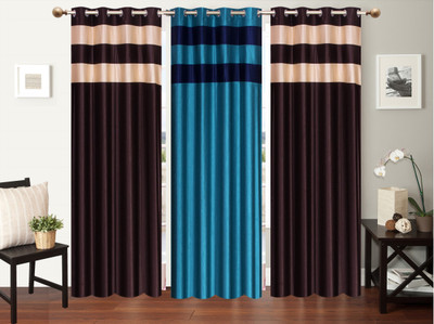 

Furnishing Zone 213 cm (7 ft) Polyester Door Curtain (Pack Of 3)(Plain, Multicolor)