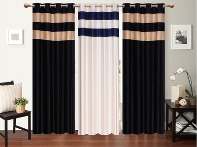 

Furnishing Zone 274 cm (9 ft) Polyester Long Door Curtain (Pack Of 3)(Plain, Multicolor)