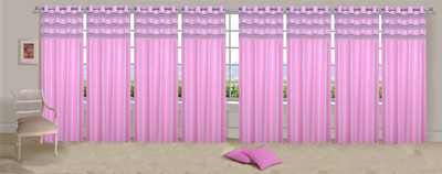 

Ville Style 214 cm (7 ft) Polyester Door Curtain (Pack Of 8)(Solid, Baby Pink)