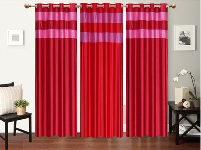 

Furnishing Zone 274 cm (9 ft) Polyester Long Door Curtain (Pack Of 3)(Plain, Multicolor)
