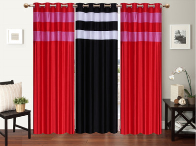 

Furnishing Zone 213 cm (7 ft) Polyester Door Curtain (Pack Of 3)(Plain, Multicolor)