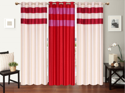

Furnishing Zone 213 cm (7 ft) Polyester Door Curtain (Pack Of 3)(Plain, Multicolor)