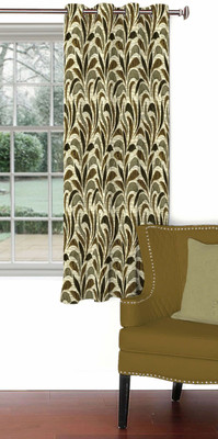 

Skipper 153 cm (5 ft) Blends Window Curtain Single Curtain(Floral, Brown)