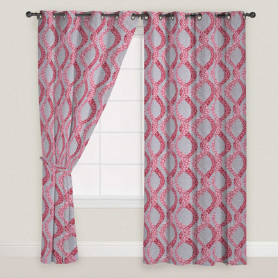 

Presto 150 cm (5 ft) Polyester Window Curtain Single Curtain(Floral, Maroon)