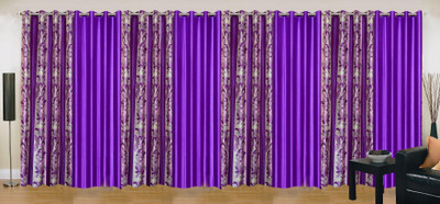 

Ville Style 214 cm (7 ft) Polyester Door Curtain (Pack Of 8)(Abstract, Purple)