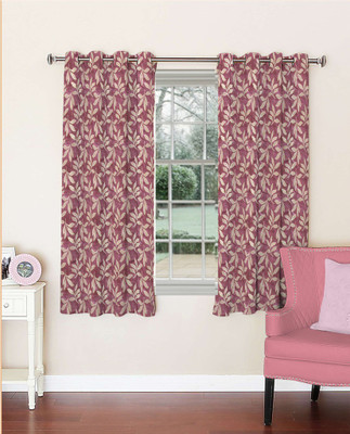 

Skipper 153 cm (5 ft) Polyester Window Curtain Single Curtain(Floral, Pink)