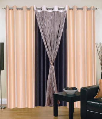 

JT International 213.36 cm (7 ft) Polyester Door Curtain (Pack Of 2)(Printed, Multicolor)