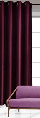 

India Furnish 274 cm (9 ft) Polyester Long Door Curtain Single Curtain(Floral, Purple)