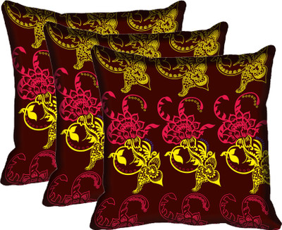 

IndiWeaves Printed Cushions Cover(Pack of 3, 30 cm*30 cm, Multicolor)
