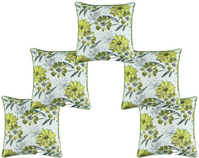 

Soumya Furnishings Floral Cushions Cover(Pack of 5, 30 cm*30 cm, Green)