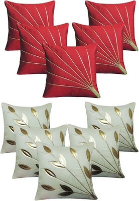 

Shine Villa Floral Cushions Cover(Pack of 10, 40 cm*40 cm, Maroon, White)
