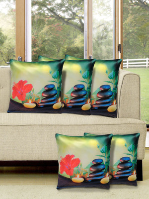 

Alina Decor Printed Cushions Cover(Pack of 5, 40.64 cm, Green)