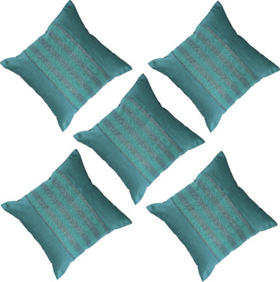 

Veer Creations Striped Cushions Cover(Pack of 5, 40 cm*40 cm, Light Blue)