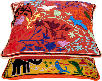 

Rajrang Floral Cushions Cover(Pack of 2, 43 cm*43 cm, Yellow)