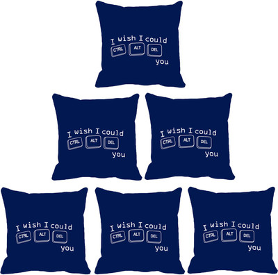 

IndiWeaves Printed Cushions Cover(Pack of 6, 30 cm*30 cm, Multicolor)