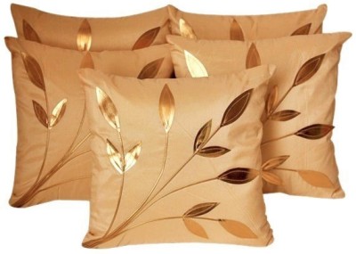 Belive-Me Floral Cushions Cover(Pack of 5, 40 cm*40 cm, Beige)