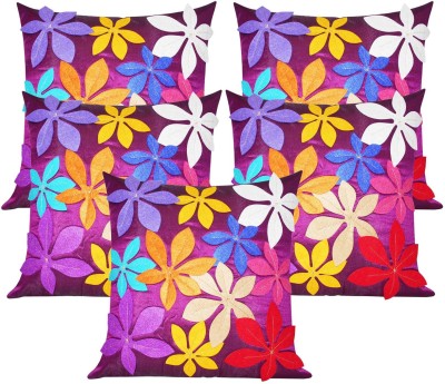 ZIKRAK EXIM Floral Cushions Cover(Pack of 5, 40 cm*40 cm, Multicolor)