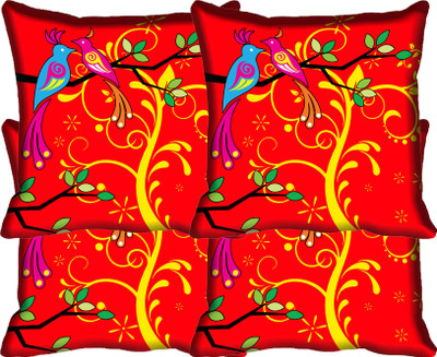 

IndiWeaves Printed Cushions Cover(Pack of 4, 40 cm*40 cm, Multicolor)