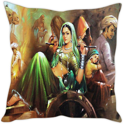 

Sleep Nature's Abstract Cushions Cover(40.64 cm*40.64 cm, Multicolor)
