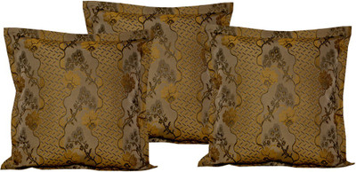 

Maba Damask Cushions Cover(Pack of 3, 43 cm*43 cm, Brown)