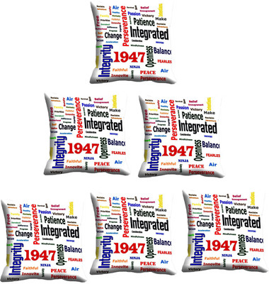 

IndiWeaves Printed Cushions Cover(Pack of 6, 40 cm*40 cm, Multicolor)