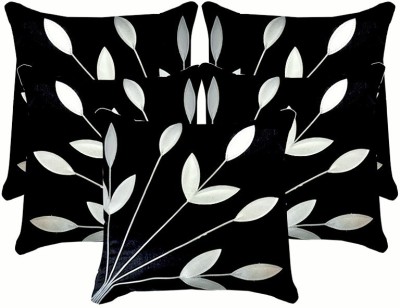 Belive-Me Polyester Cushions Cover(Pack of 5, 40 cm*40 cm, Black)