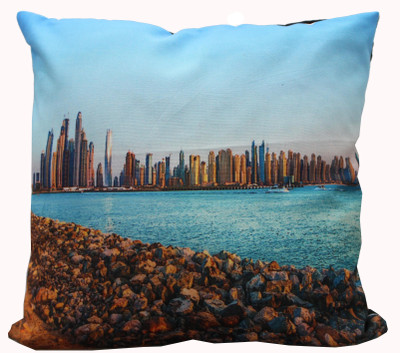 

Adishma Printed Cushions Cover(40 cm*40 cm, Blue, Brown)