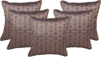 Zubix Damask Cushions Cover(Pack of 5, 40 cm*40 cm, Beige)