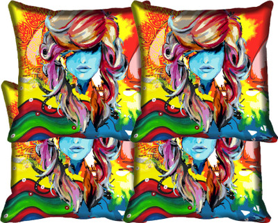 

IndiWeaves Printed Cushions Cover(Pack of 4, 30 cm*30 cm, Multicolor)