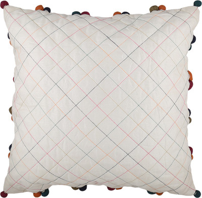 

Nikunj Checkered Cushions Cover(Pack of 5, 40 cm*40 cm, White)