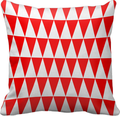 

SajawatHomes Abstract Cushions Cover(30 cm*30 cm, White, Red), Red;white