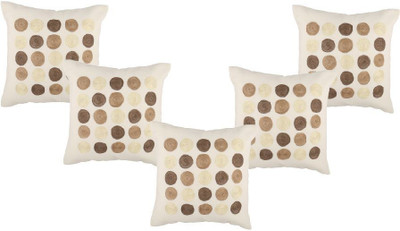 

Nikunj Embroidered Cushions Cover(Pack of 5, 40 cm, Beige, Brown)