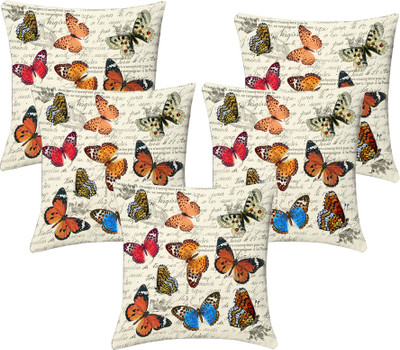 

Lushomes Printed Cushions Cover(Pack of 5, 30 cm, Multicolor)