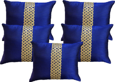 

HOME SHINE Striped Cushions Cover(Pack of 5, 30 cm*30 cm, Blue)