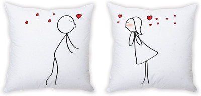 65% OFF on StyBuzz Abstract Cushions Cover(Pack of 2, 40.7 cm*40.7 cm, Multicolor)