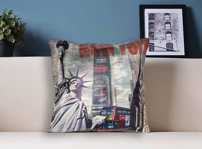 

Painting Mantra Abstract Cushions Cover(40 cm*40 cm, Multicolor)