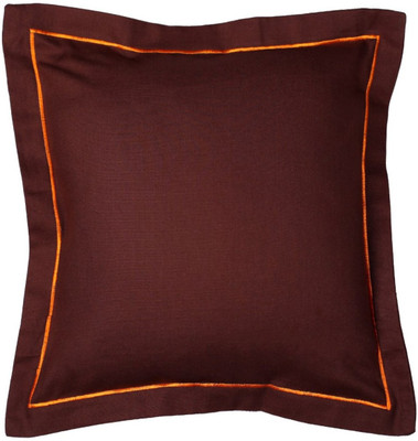 

First Row Plain Cushions Cover(Pack of 2, 40 cm*40 cm, Brown)