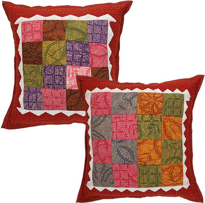 

Rajrang Abstract Cushions Cover(Pack of 2, 43 cm*43 cm, Maroon)
