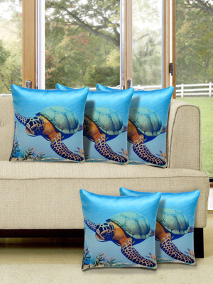 

Alina Decor Printed Cushions Cover(Pack of 5, 40.64 cm, Blue)