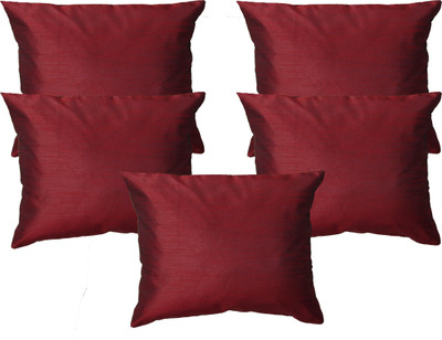 

HOME SHINE Plain Cushions Cover(Pack of 5, 30 cm*30 cm, Maroon)