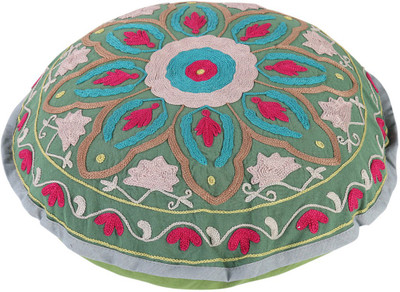 Rajrang Floral Cushions Cover(58 cm*58 cm, Green)
