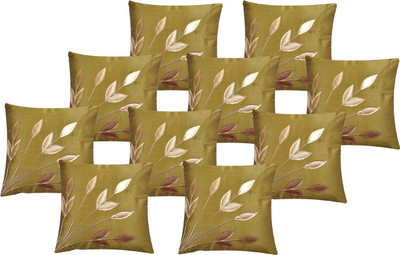 

Fazar Creations Floral Cushions Cover(Pack of 10, 40 cm*40 cm, Light Green)
