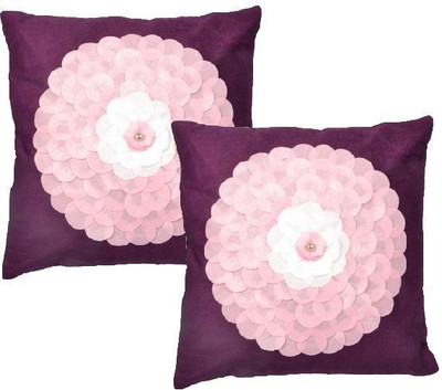 

Nikunj Embroidered Cushions Cover(Pack of 2, 40 cm, Purple)