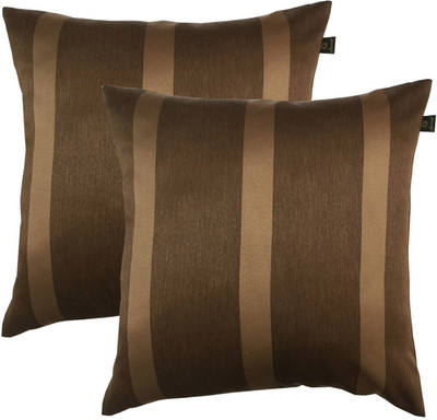 

Lushomes Striped Cushions Cover(Pack of 2, 50 cm*50 cm, Brown)