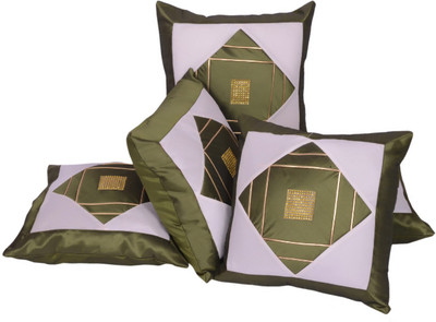 

Shine Villa Abstract Cushions Cover(Pack of 5, 40 cm*40 cm, Green, White)