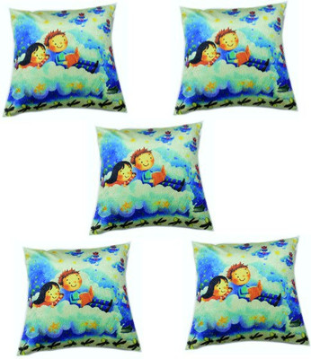 

Chandra Impex Printed Cushions Cover(Pack of 5, 40.64 cm*40.64 cm, Multicolor)