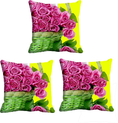 

IndiWeaves Printed Cushions Cover(Pack of 3, 12 cm*12 cm, White, Black), Black;white